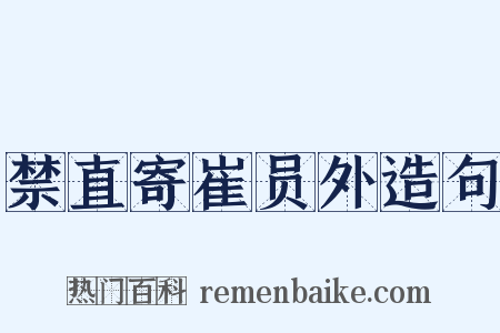 禁直寄崔员外造句是什么意思的图片